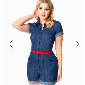 Unique Vintage denim jumpsuit.